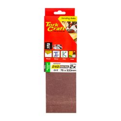TORK CRAFT Sanding Belt 75 X 533mm 240grit 2/pack