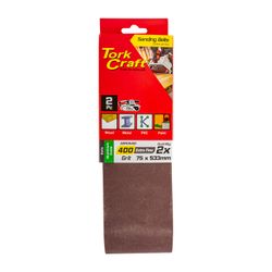TORK CRAFT Sanding Belt 75 X 533mm 400grit 2/pack