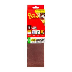 TORK CRAFT Sanding Belt 75 X 533mm 600grit 2/pack