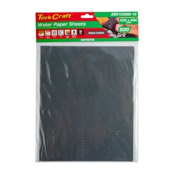 TORK CRAFT Water Paper 230 X 280mm 600 Grit Wet & Dry 10 Per Pack Std
