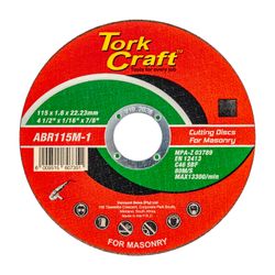 TORK CRAFT Cutting Disc Masonry 115 X 1.6 X 22.2mm
