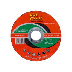TORK CRAFT Cutting Disc Masonry 115 X 2.0 X 22.22mm