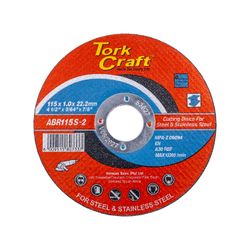 TORK CRAFT Cutting Disc Steel & Ss 115 X 1.0 X 22.2 Mm