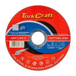 TORK CRAFT Cutting Disc Steel & Ss 115 X 1.0 X 22.2 Mm