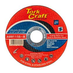 TORK CRAFT Cutting Disc Metal & Ss 115 X 3.0 X 22.22mm