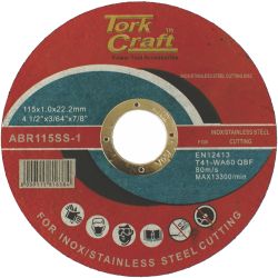 TORK CRAFT Cutting Disc Stainless Steel 115 X 1.0 X 22.22 Mm