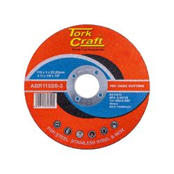 TORK CRAFT Cutting Disc Stainless Steel 115 X 3.0 X 22.22mm