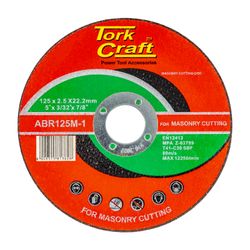 TORK CRAFT Cutting Disc Masonry 125 X 2.5 X 22.2mm