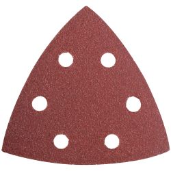 TORK CRAFT Sanding Triangle Sheet 60grit 94x94x94mm 5/pack W/holes Hook & Loop