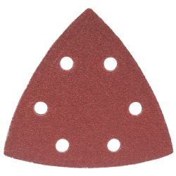 TORK CRAFT Sanding Triangle Sheet 80grit 94x94x94mm 5/pack W/holes Hook & Loop