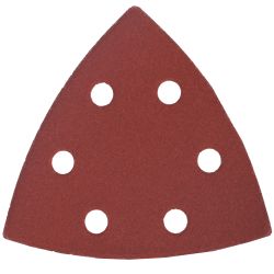TORK CRAFT Sanding Triangle Sheet 240grit 94x94x94mm 5/pack W/holes Hook & Loop