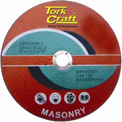 TORK CRAFT Cutting Disc Masonry 230 X 2.0 X 22.22mm