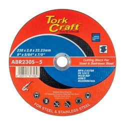 TORK CRAFT Cutting Disc For Steel And Stainless Steel 230 X 2.0 X 22.2mm