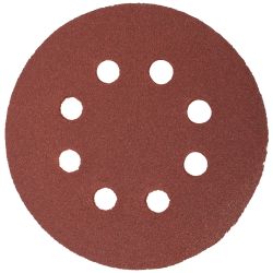 TORK CRAFT Sanding Disc 125mm 80 Grit With Holes 10/pk Hook And Loop