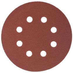 TORK CRAFT Sanding Disc 125mm 120 Grit With Holes 10/pk Hook And Loop