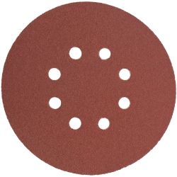 TORK CRAFT Sanding Disc 150mm 80 Grit With Holes 10/pk Hook And Loop