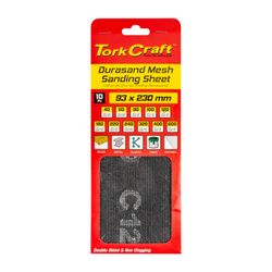 TORK CRAFT Durasand Mesh Sanding Sheet 120grit 93 X 230mm 10pc Per Pack