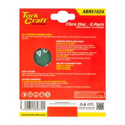 TORK CRAFT Fibre Disc 115mm 24 Grit 5 Pack
