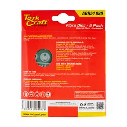 TORK CRAFT Fibre Disc 115mm 80 Grit 5/pack
