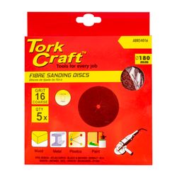 TORK CRAFT Fibre Disc 180mm 16 Grit 5/pack