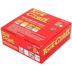 TORK CRAFT Gold Disc (50 Pieces) 150 Grit 150mm X 6+1 Holes Hook And Loop
