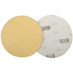 TORK CRAFT Gold Disc (50 Pieces) 40 Grit 150mm Without Hole Hook And Loop