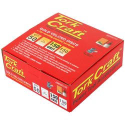 TORK CRAFT Gold Disc (50 Pieces) 150 Grit 150mm Without Hole Hook And Loop