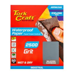 TORK CRAFT Premium Waterproof Paper 2500 Grit 230 X 280 (50 Piece) Automotive