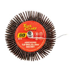 TORK CRAFT Flap Wheel 60 X 50 X 6mm Shaft 60 Grit Per Each