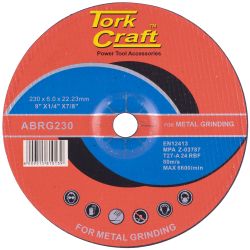 TORK CRAFT Grinding Disc For Steel 230 X 6.0 X 22.2mm