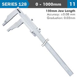 ACCUD Vernier Caliper Jaw Length 150mm 0-1000m