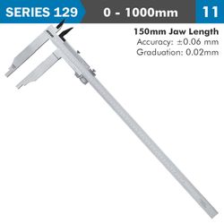 ACCUD Vernier Caliper 1000mm 0.08mm Acc. 150mm 0.02mm Grad S/steel