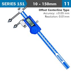 ACCUD Dig. Caliper 10-150mm Offset Centerline 0.05mm Acc. 0.01mm Res. S/stee