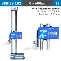 ACCUD Dig. Height Gauge 600mm 0.05mm Acc. Driving Wheel 0.01mm Res. S/steel