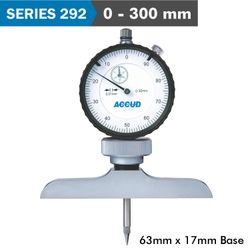 ACCUD Dial Depth Guage 300mm 0.01mm Grad. 63x 17mm Base