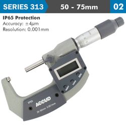 ACCUD Dig. Outside Micrometer 50-75mm 0.004mm Acc. Ip65 0.001mm Res.