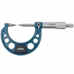 ACCUD Point Micrometer 25mm 30 Deg. 0.004mm Acc. 0.01mm Grad.