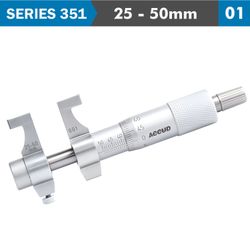 ACCUD Inside Micrometer 25-50mm With Setting Ring 0.008mm Acc. 0.01mm Grad.