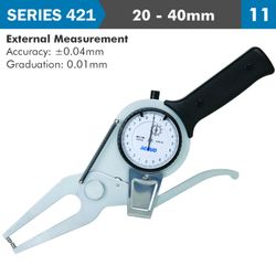 ACCUD Ext. Dial Caliper Gauge 20-40mm 0.04mm Acc. 0.01mm Grad. Jaw Length 60
