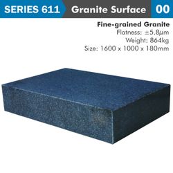 ACCUD Granite Surface Plate Grade 00 1600x1000x180mm 864kg 0.0058mm Flat
