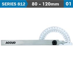 ACCUD Protractor 80x120mm 180 Deg. 0.3 Deg Acc. 1 Deg. Grad.