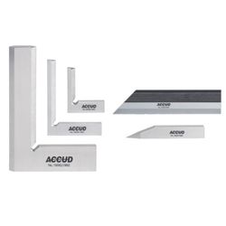ACCUD 5pc Square Set - 3pc Square 1pc Scriber 1pc Straight Edge 100mm