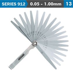 ACCUD Feeler Gauge 100mm 0.05 - 1.00mm 13 Leaves Din2275