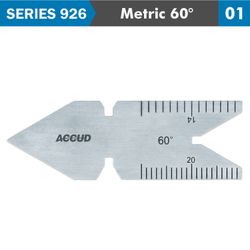 ACCUD Center Gauge Metric 60deg. 30' Acc. 0.5mm & 1mm Grad.