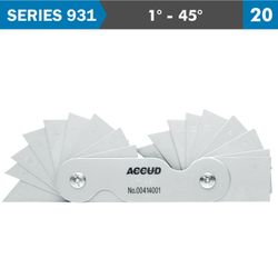 ACCUD Angle Gauge 1-45 Deg. 20 Leaves 30' Acc.