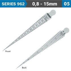 ACCUD Taper Gauge 0.5-10mm 0.05mm Grad. 0.05mm Acc. S/steel