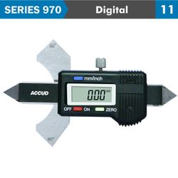 ACCUD Dig. Welding Gauge 0-10mm/0-20mm/ 60,70,80,90deg. S/steel