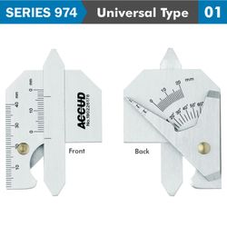 ACCUD Welding Gauge 7 X Measuring Appl. 10,20,1-35,40mm,60deg Range S/steel