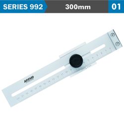 ACCUD Marking Gauge 300mm 0.1mm Acc. 0.1mm Grad. S/steel