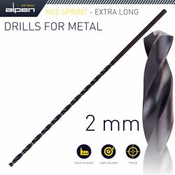 ALPEN Hss Drill Bit 2mm 125 X 85 Extra Long
